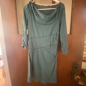 Athleta Teal Cowl Neck Dress